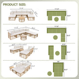 Alora 7-Piece Outdoor All-Weather Rattan Patio Sofa Set With Cushions (SAK47230) - Outdoor Furniture Sets | Patioza