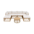 Alora 7-Piece Outdoor All-Weather Rattan Patio Sofa Set With Cushions (SAK47230) - Outdoor Furniture Sets | Patioza