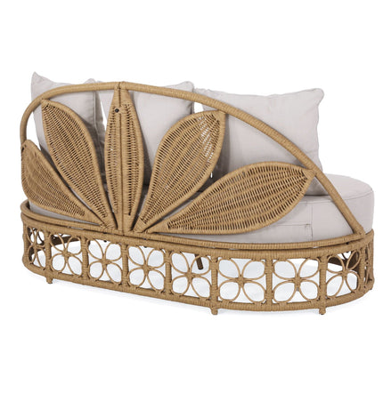Outdoor Wicker Daybed With Pillows - Light Brown / Beige - Daybeds | Patioza