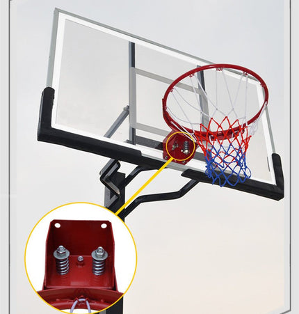 Outdoor Buried Hand-operated Height Adjustable Basketball Stand for Backyard Play - 0 | Patioza