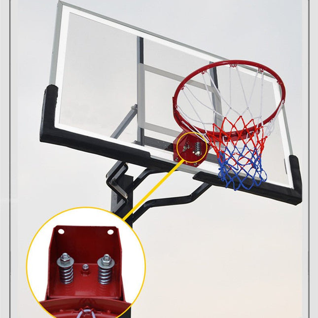 Outdoor Buried Hand-operated Height Adjustable Basketball Stand for Backyard Play - 0 | Patioza