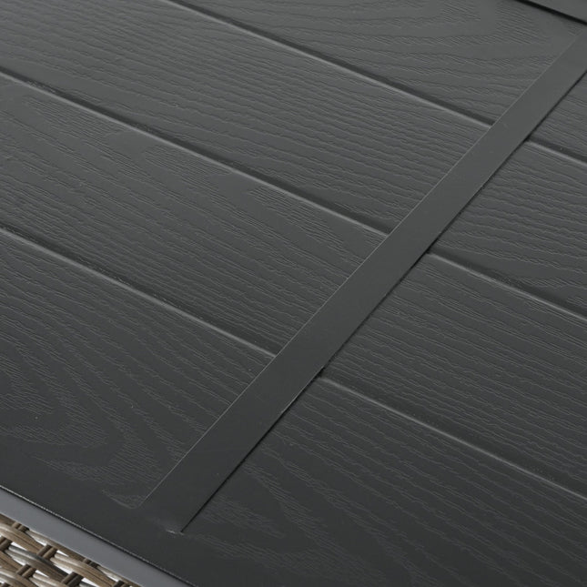 Patio Furniture, Outdoor Furniture, Seasonal PE Wicker Furniture, Four Set Wicker Furniture With Black Metal Table - Patio Furniture | Patioza