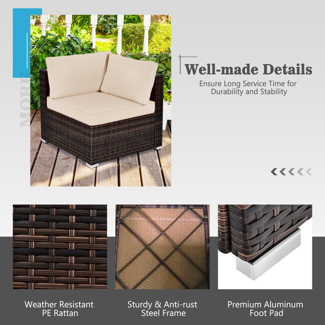 7 Pieces Patio Furniture Set with 35 Inches 50000 BTU Propane Gas Fire Pit Table and Waterproof Cover for Firpit - Beige - Fire Pits | Patioza