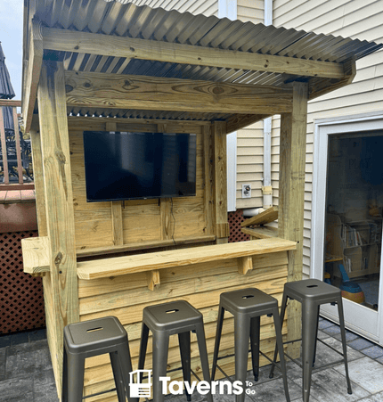 7 x 5 Temple Bar Deluxe (SMALL) - Outdoor Bar Structures | Patioza