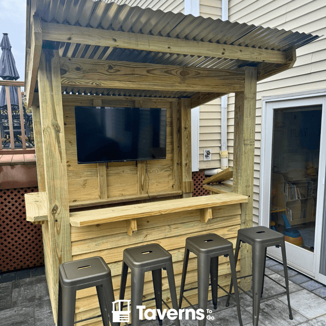 7 x 5 Temple Bar Deluxe (SMALL) - Outdoor Bar Structures | Patioza