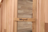 Blisspod, Prague, Canadian Red Cedar Outdoor Steam Barell Sauna, 2 - 4 / 4 - 6 persons with Full Glass Back & 2 front Porch seats - Saunas | Patioza