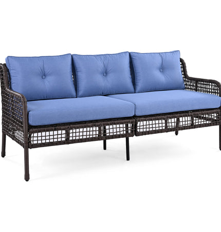 GO 4 Pieces Patio Furniture Set with Swivel Chairs Outdoor Wicker Sofas - Patio Furniture | Patioza