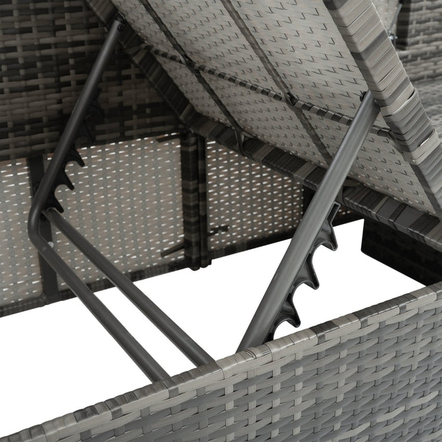 Patio Furniture, Outdoor Furniture, Seasonal PE Wicker Furniture,5 Set Wicker Furniture With Plywood Coffee Table - Patio Furniture | Patioza