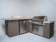 KoKoMo Outdoor Kitchen Island with Fire Feature – 7'6" x 9' - Outdoor Kitchen | Patioza