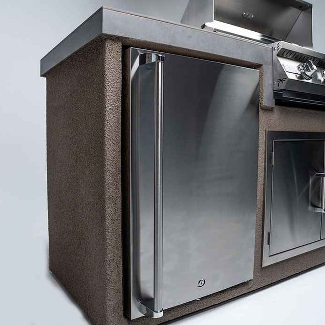 KoKoMo 7' Outdoor Kitchen Island with Grill – Built - In 32” Grill + Fridge - Outdoor Kitchen | Patioza