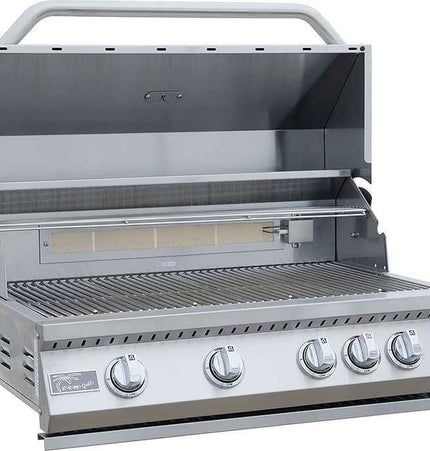 KoKoMo 7' Outdoor Kitchen Island with Grill – Built - In 32” Grill + Fridge - Outdoor Kitchen | Patioza