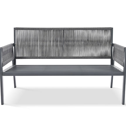 Outdoor Furniture with Tempered Glass Table Deep Seating with Thick Cushion for Backyard Porch Balcony (Grey) - Patio Furniture | Patioza