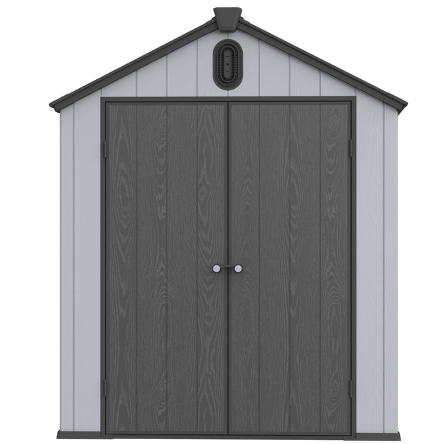 XWT012 6*8ft plastic storage shed for backyard garden big spire Tool storage - Storage Sheds | Patioza