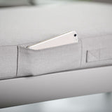 Portals Teak and Aluminum Modular Sofa 3pc Set - | Patioza