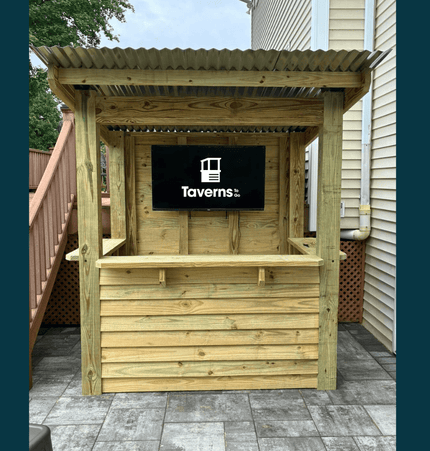 7 x 5 Temple Bar Deluxe (SMALL) - Outdoor Bar Structures | Patioza