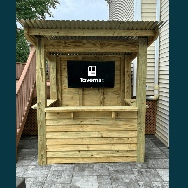 7 x 5 Temple Bar Deluxe (SMALL) - Outdoor Bar Structures | Patioza