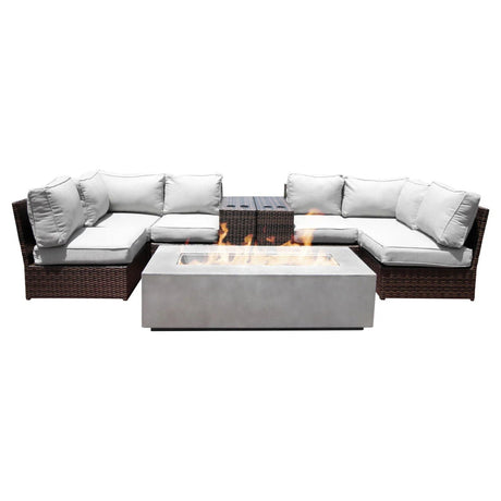 Outdoor Elegance Conversation Set With Fire Pit - 2 Piece Outdoor Sets | Patioza