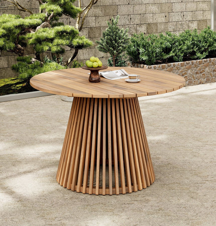 Patio Set Outdoor Acacia Wood Furniture Sets - Braided Dining Chairs & Dining Table - Patio Furniture | Patioza