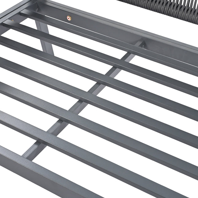 Outdoor Furniture with Tempered Glass Table Deep Seating with Thick Cushion for Backyard Porch Balcony (Grey) - Patio Furniture | Patioza