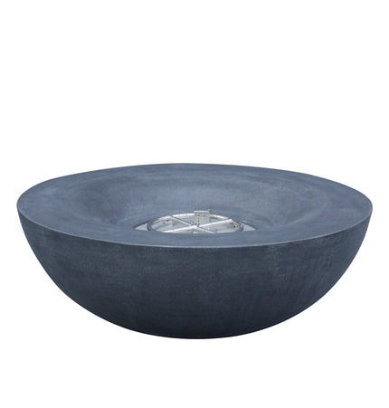 42 Inch Outdoor Concrete Propane gas Fire Pit bowl in Dark Gray color - Fire Pits | Patioza
