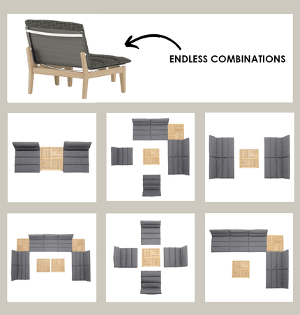 Arno 6pc Corner Set Dark - | Patioza