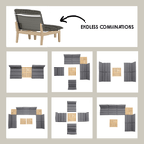 Arno 6pc Corner Set Dark - | Patioza