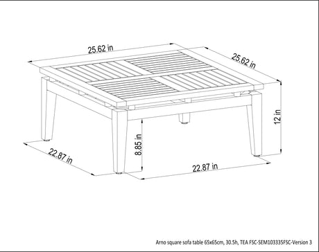 Arno 3pc Bistro Set Light - | Patioza