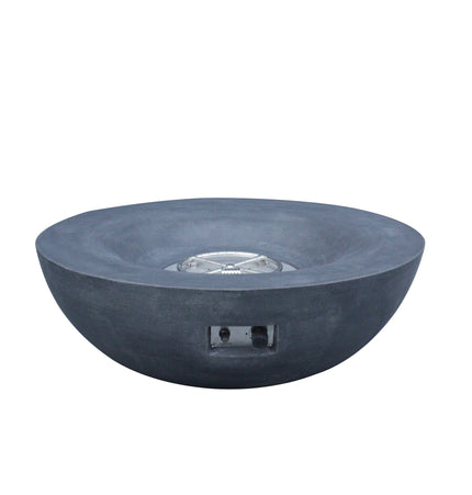 42 Inch Outdoor Concrete Propane gas Fire Pit bowl in Dark Gray color - Fire Pits | Patioza