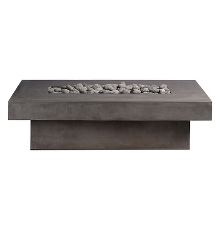 Toplina - Rectangular Concrete Fire Pit Table