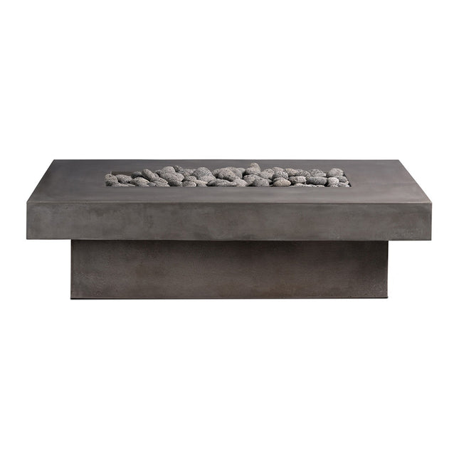 Toplina - Rectangular Concrete Fire Pit Table - Fire Pit Table | Patioza