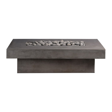 Toplina - Rectangular Concrete Fire Pit Table - Fire Pit Table | Patioza