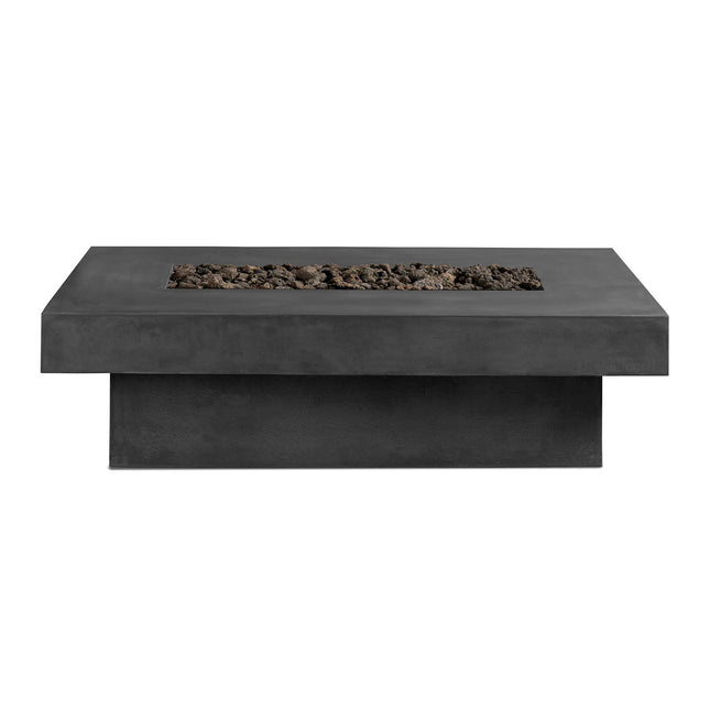 Toplina - Rectangular Concrete Fire Pit Table - Fire Pit Table | Patioza