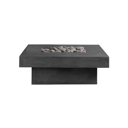 Platz - Square Concrete Fire Pit Table - Fire Pit Table | Patioza