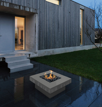 Platz - Square Concrete Fire Pit Table