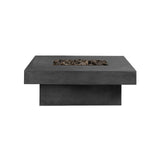 Platz - Square Concrete Fire Pit Table - Fire Pit Table | Patioza