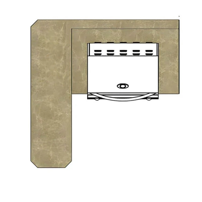 Cal Flame Maui Q 4 Ft. L-Shaped BBQ Grill Island - BBK401 - BBQ Grill Islands | Patioza