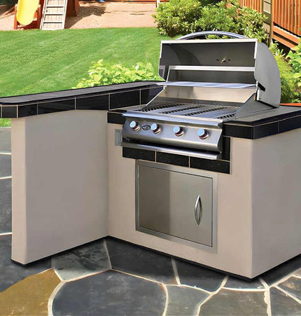 Cal Flame Maui Q 4 Ft. L-Shaped BBQ Grill Island - BBK401