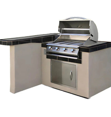 Cal Flame Maui Q 4 Ft. L-Shaped BBQ Grill Island - BBK401