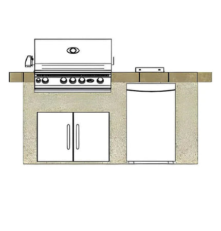 Cal Flame Pacifica Q 7 Ft. BBQ Grill Island - BBK701