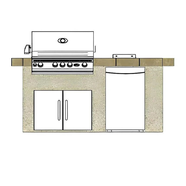 Cal Flame Pacifica Q 7 Ft. BBQ Grill Island - BBK701 - BBQ Grill Islands | Patioza