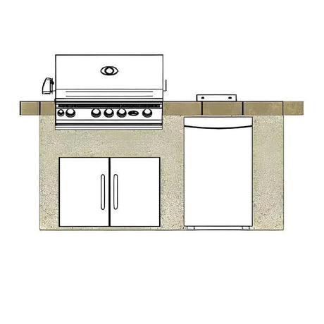 Cal Flame Pacifica Q 7 Ft. BBQ Grill Island - BBK701 - BBQ Grill Islands | Patioza