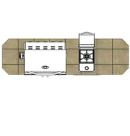 Cal Flame Atlantic Q 8 Ft. BBQ Grill Island - BBK801