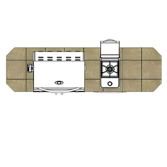 Cal Flame Atlantic Q 8 Ft. BBQ Grill Island - BBK801 - BBQ Grill Islands | Patioza