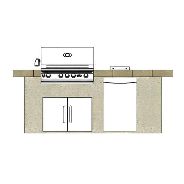 Cal Flame Bel Air Q 8 Ft. BBQ Grill Island - BBK810 - BBQ Grill Islands | Patioza
