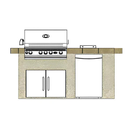 Cal Flame Baja Q 7 Ft. BBQ Grill Island - BBK-710