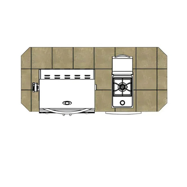 Cal Flame Baja Q 7 Ft. BBQ Grill Island - BBK-710 - BBQ Grill Islands | Patioza