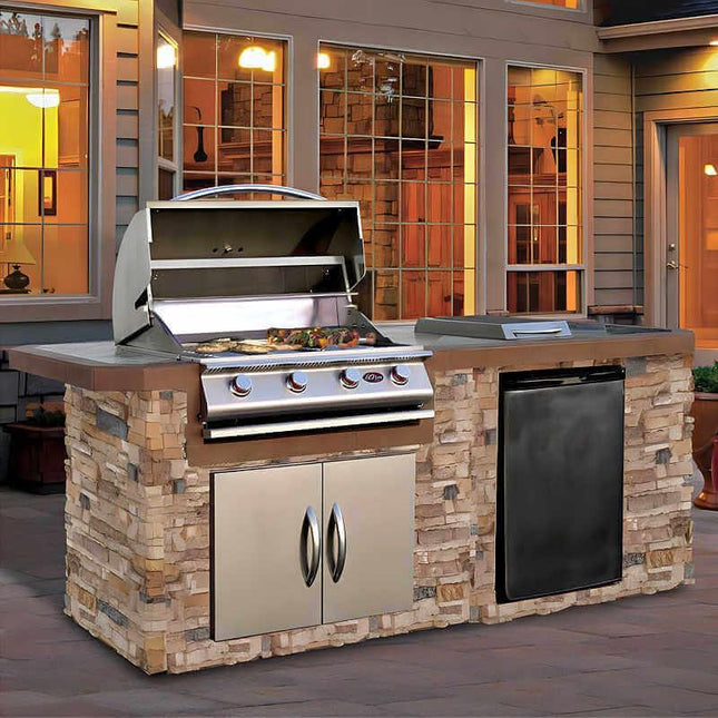 Cal Flame Baja Q 7 Ft. BBQ Grill Island - BBK-710 - BBQ Grill Islands | Patioza