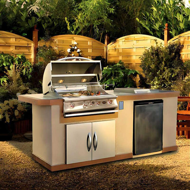 Cal Flame Baja Q 7 Ft. BBQ Grill Island - BBK-710 - BBQ Grill Islands | Patioza