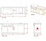 Cal Flame Atlantic Q 8 Ft. BBQ Grill Island - BBK801 - BBQ Grill Islands | Patioza
