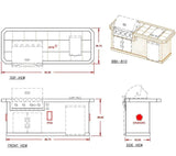 Cal Flame Bel Air Q 8 Ft. BBQ Grill Island - BBK810 - BBQ Grill Islands | Patioza